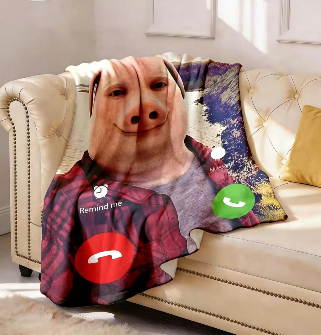 John Pork Is Calling Blanket